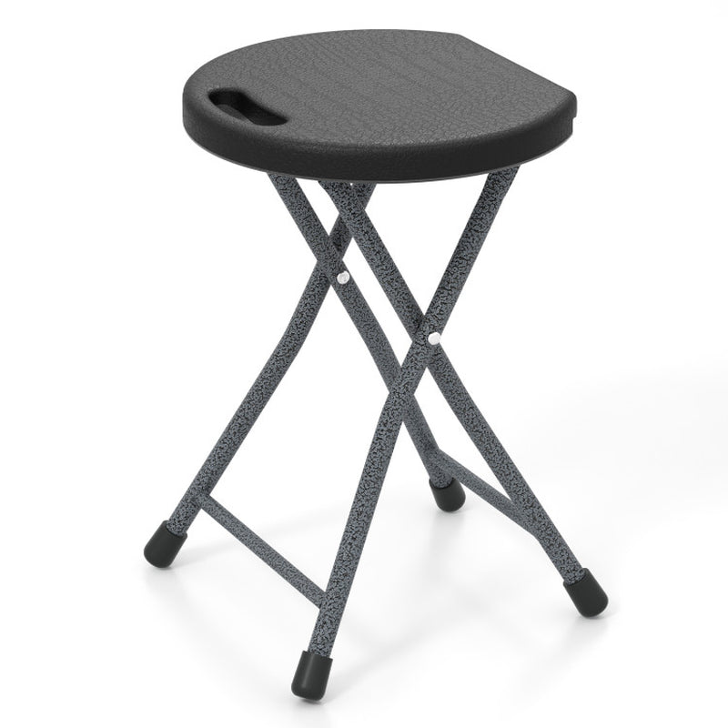 Professional title: "Set of 2 Folding Stools with Integrated Handles for Adults"