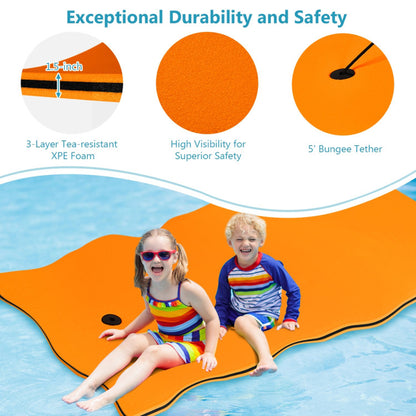 Professional title: "Yellow Tear-Proof 3-Layer Relaxing Water Mat"