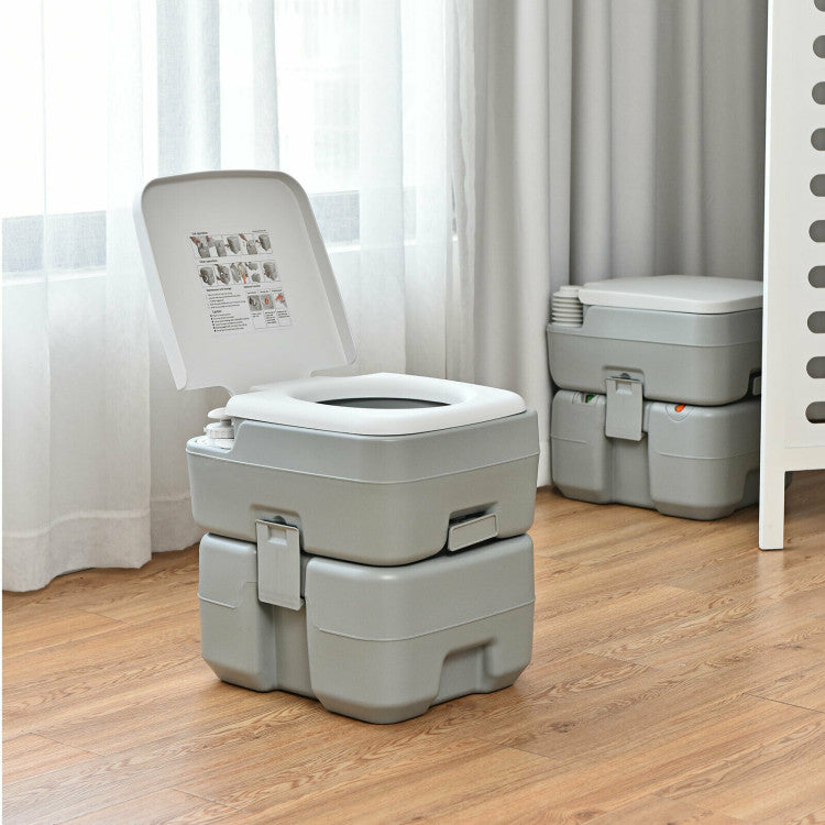 Professional title: "Portable 5.3 Gallon Commode for RV Camping, Indoor, and Outdoor Use"