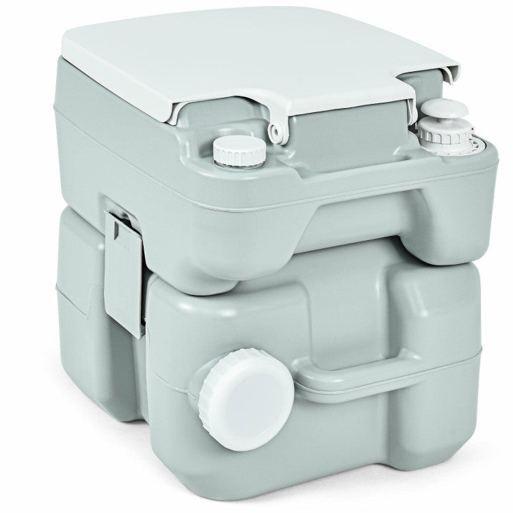 Professional title: "Portable 5.3 Gallon Commode for RV Camping, Indoor, and Outdoor Use"