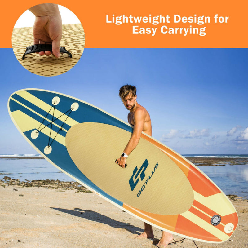 Professional title: "Premium Inflatable Stand Up Paddle Board with Bag, Aluminum Paddle, and Hand Pump - Size M"