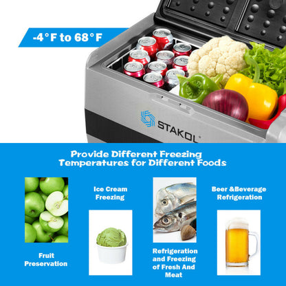 Professional title: "53-Quart Portable Electric Car Cooler Refrigerator"