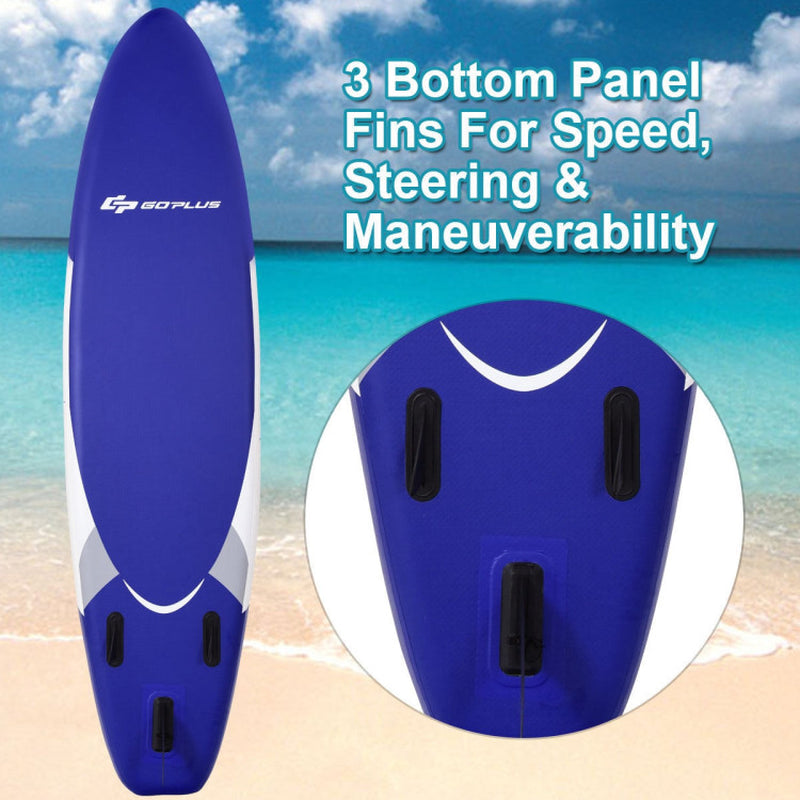 Professional title: "10-Foot Inflatable Stand-Up Paddle Surfboard Set with Carrying Bag"