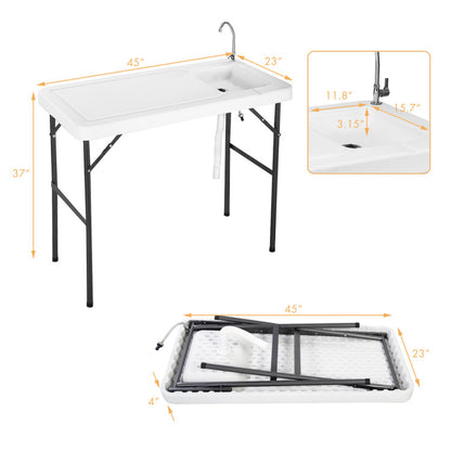 Professional title: ```Collapsible Portable Fish Cleaning and Cutting Table```