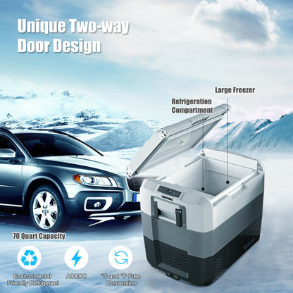 Professional title: "70 Quart Portable Electric Cooler for Car Camping"