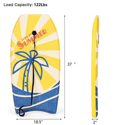 Professional title: "High-Quality Lightweight Surfboard with Premium Wrist Leash - Medium Size"