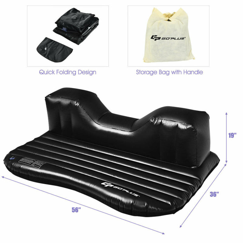 Professional title: "Premium Inflatable Backseat Flocking Mattress for Car SUV Travel with Pump"