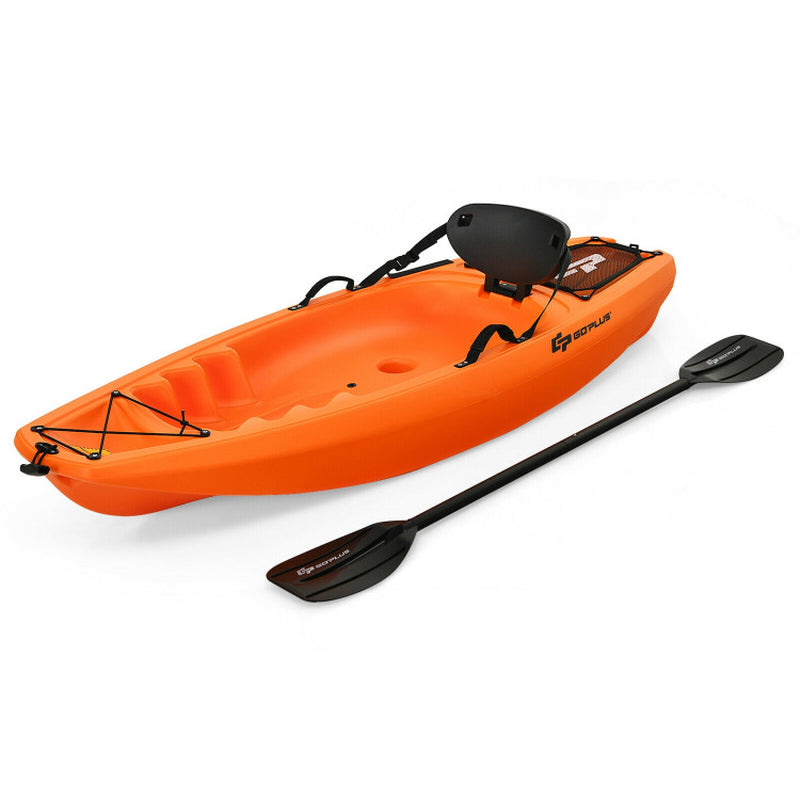 Professional title: "Youth Kids Kayak - 6 Feet with Folding Backrest, Bonus Paddle - Red"