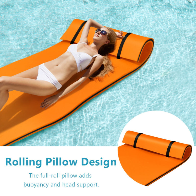 Professional title: "Yellow Tear-Proof 3-Layer Relaxing Water Mat"