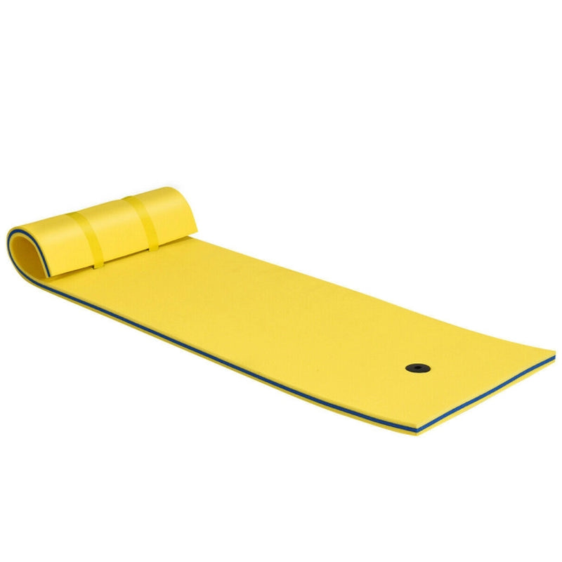 Professional title: "Orange 3-Layer Tear-Resistant Foam Floating Pad for Relaxation"