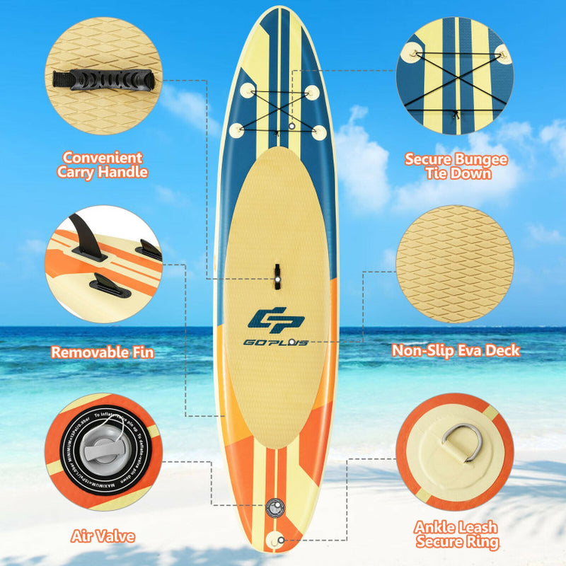 Professional title: "Premium Inflatable Stand Up Paddle Board with Bag, Aluminum Paddle, and Hand Pump - Size M"