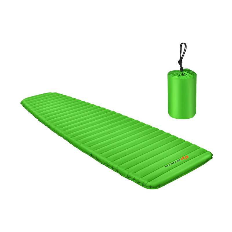 Professional title: "Durable 3-Inch Waterproof Inflatable Camping Sleeping Pad in Green"