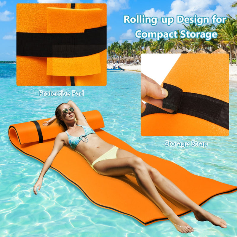 Professional title: "Yellow Tear-Proof 3-Layer Relaxing Water Mat"