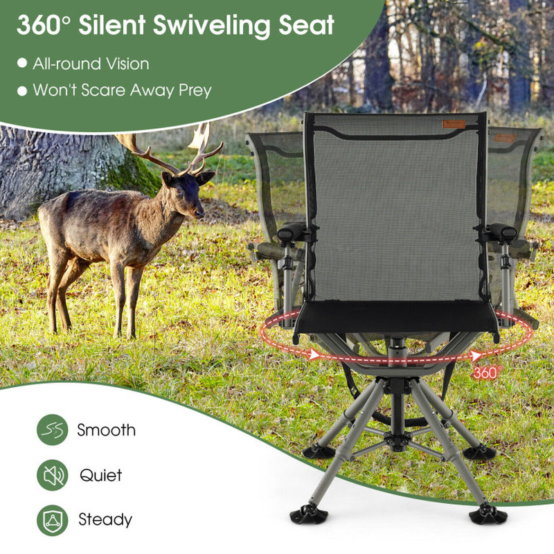 Professional title: "Black 360 Degree Silent Swivel Hunting Chair"