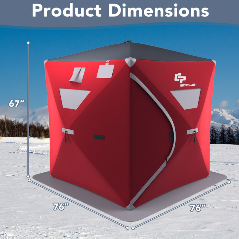 Professional title: "Portable Ice Fishing Shelter Tent for Two People with Storage Bag"