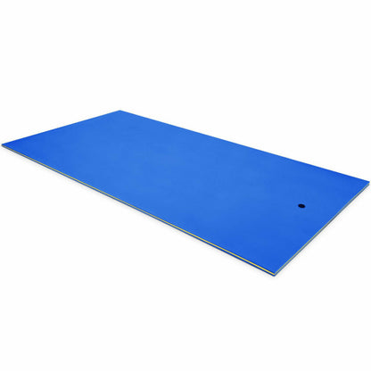 Professional title: "12' x 6' Three-Layer Floating Water Pad in Green Color"