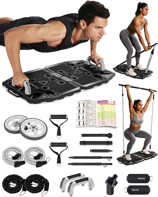 Professional title: " Portable Home Gym Workout Equipment with 14 Exercise Accessories for Full Body Workouts"