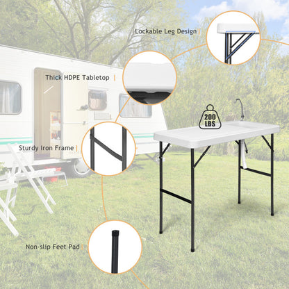 Professional title: ```Collapsible Portable Fish Cleaning and Cutting Table```