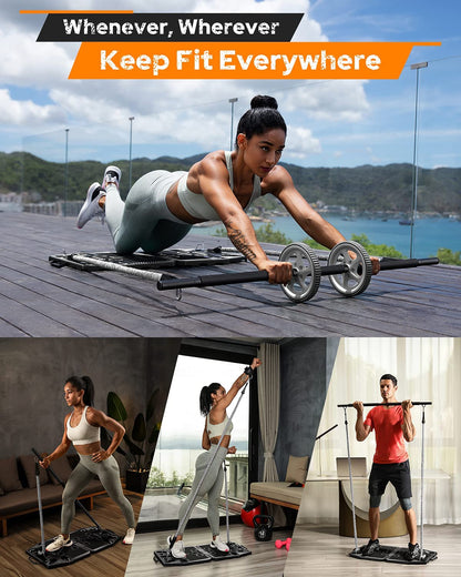 Professional title: " Portable Home Gym Workout Equipment with 14 Exercise Accessories for Full Body Workouts"