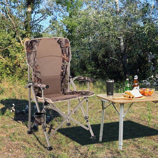 Professional title: "Durable Portable Camping Chair with 400 lb Metal Frame and Non-Slip Feet"