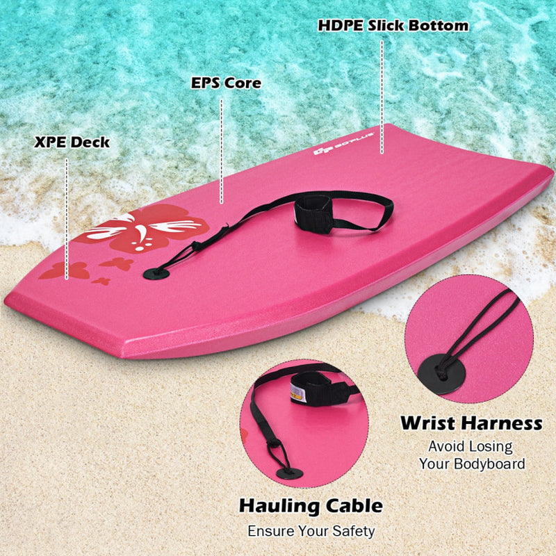 Professional title: "High-Quality Lightweight Bodyboard Surfing with Leash and EPS Core"