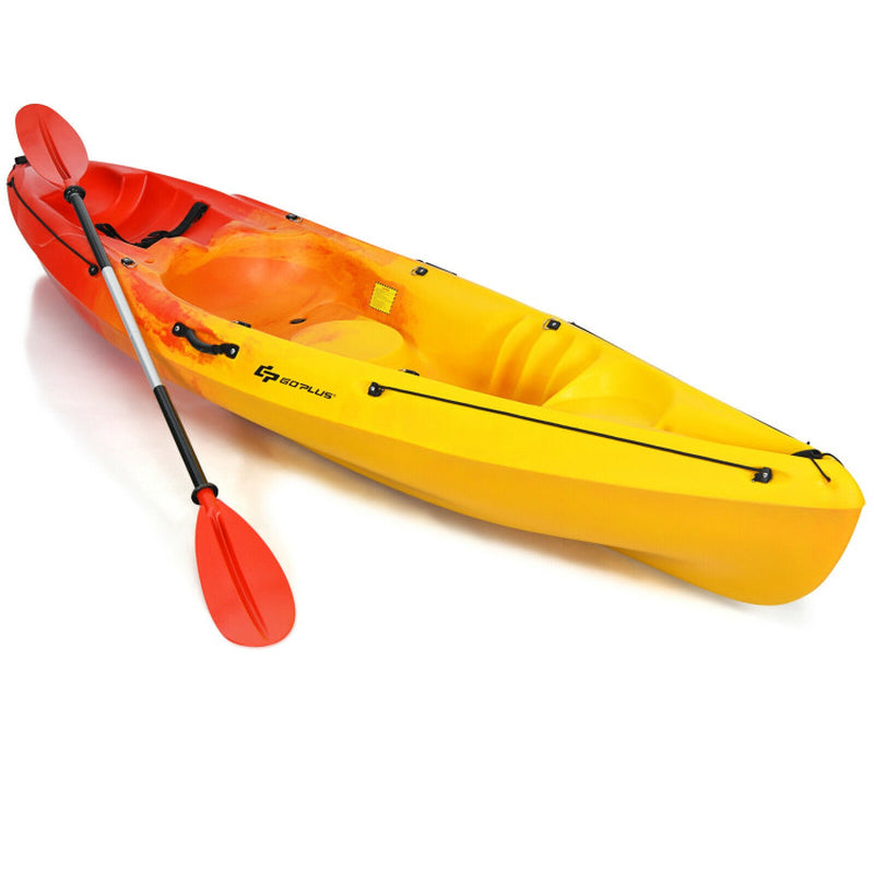 Professional title: "Yellow Single Sit-On-Top Kayak with Detachable Aluminum Paddle"