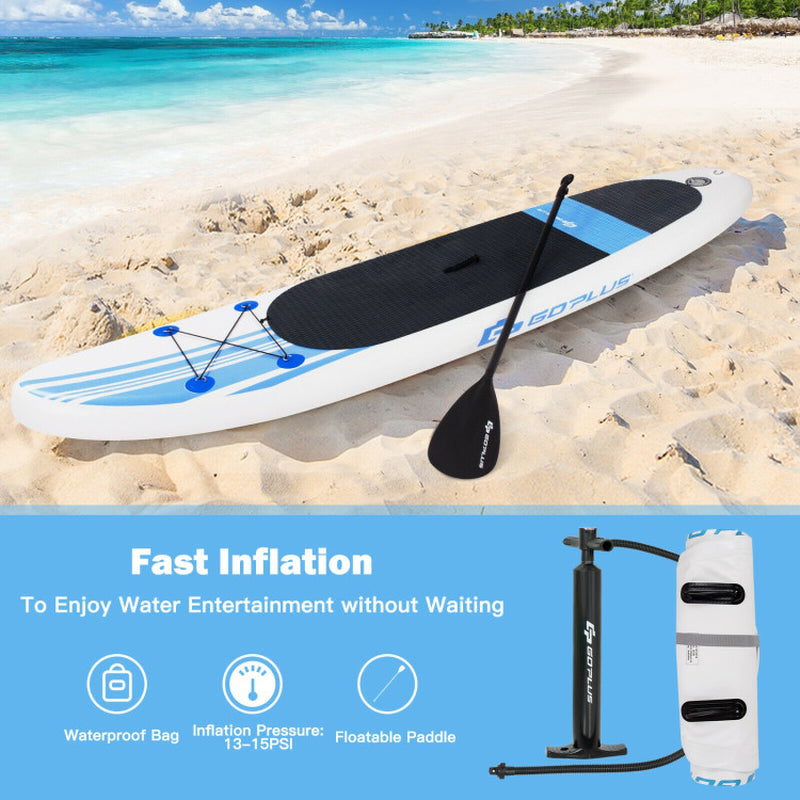 Professional title: "10-Foot Inflatable Stand-Up Paddle Board Set with Carrying Bag"