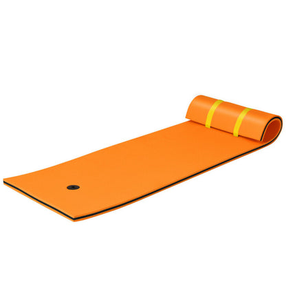 Professional title: "Orange 3-Layer Tear-Resistant Foam Floating Pad for Relaxation"