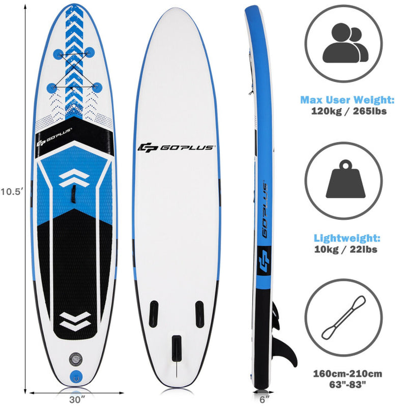 Professional title: ```10.5-Foot Inflatable Stand-Up Paddle Board Set with Carrying Bag and Aluminum Paddle```