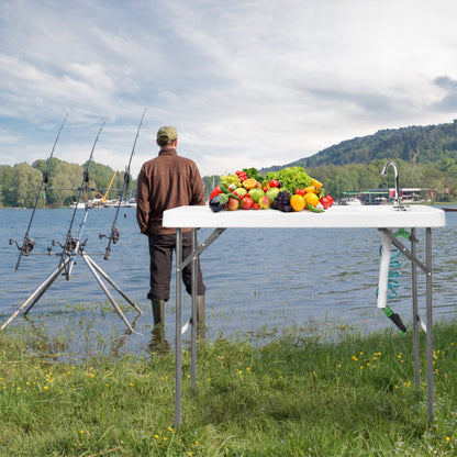 Professional title: ```Portable Camping Table with Folding Sink Faucet and Sprayer```