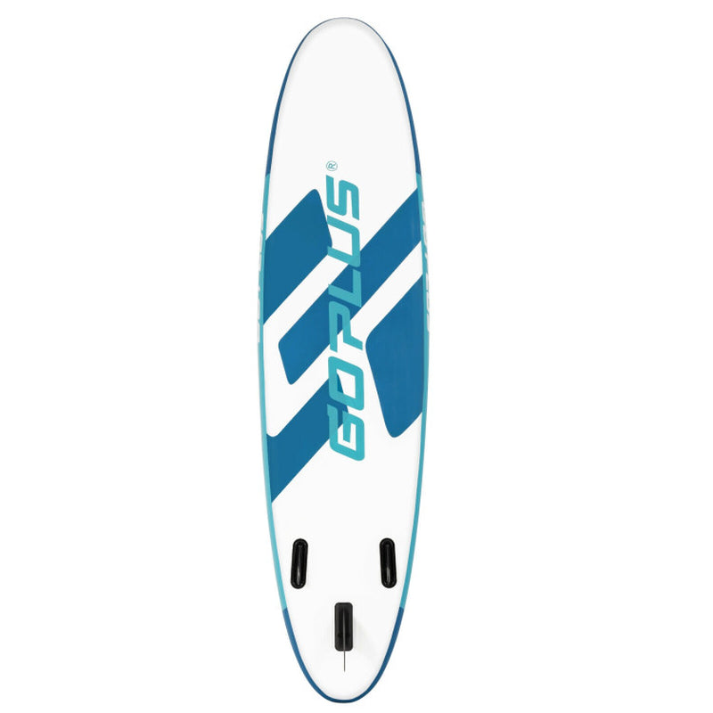 Professional title: ```11-Foot Inflatable Stand-Up Paddle Board Set with Aluminum Paddle - Light Blue```