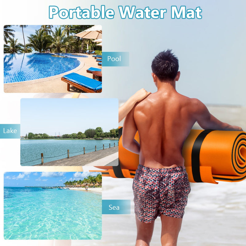 Professional title: "Yellow Tear-Proof 3-Layer Relaxing Water Mat"