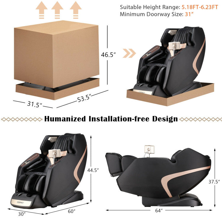 Enjoyment 13 - 3D Sl-Track Full Body Zero Gravity Massage Chair with Thai Stretch