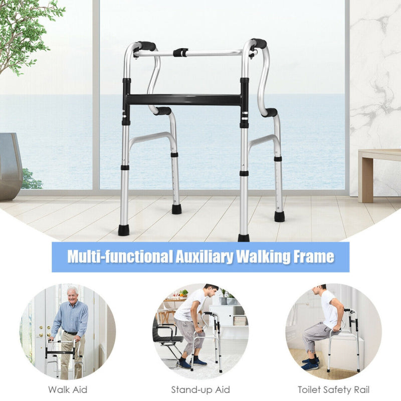 Aluminum Folding Walker with One-Button Operation