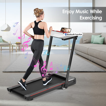 Versatile Folding Treadmill with Large Work Surface and Integrated LCD Display