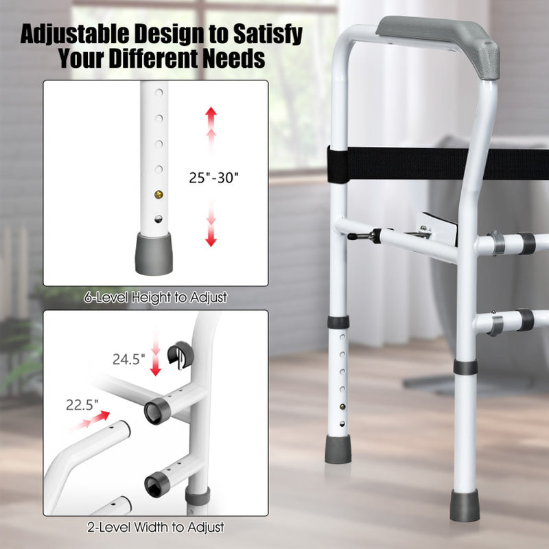 Sturdy Steel Toilet Safety Rail with Adjustable Clamp