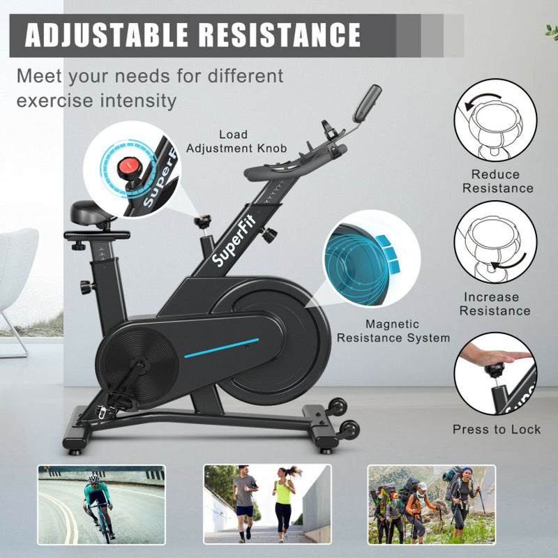 Magnetic Exercise Bike with Adjustable Seat and Handle