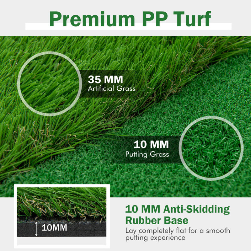 Golf Putting Green with Realistic Artificial Grass Turf-S