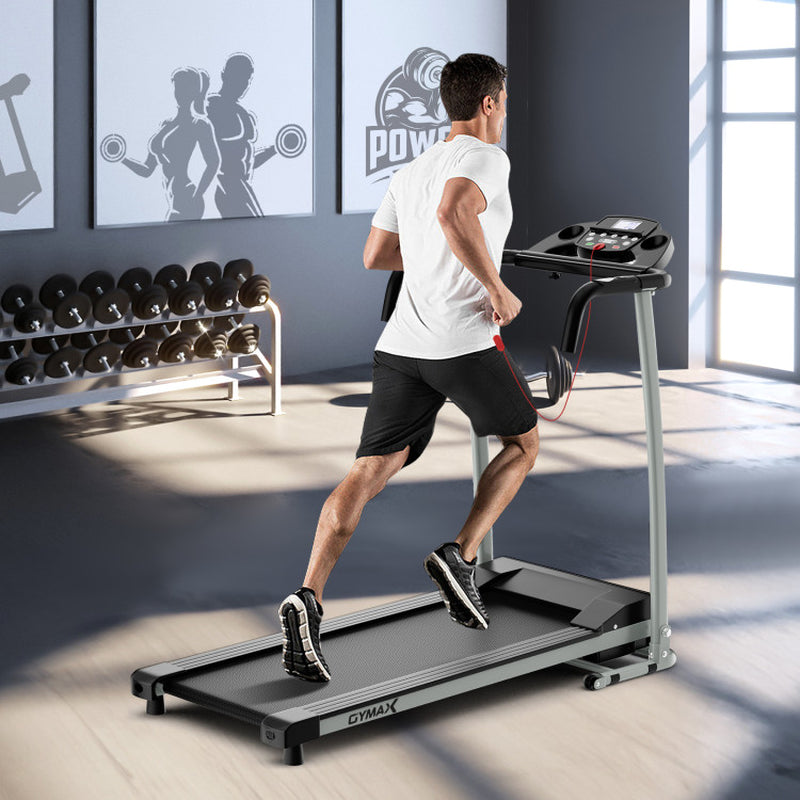 Folding Treadmill with 12 Preset Programs and LCD Display-Black