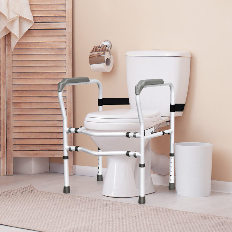 Sturdy Steel Toilet Safety Rail with Adjustable Clamp