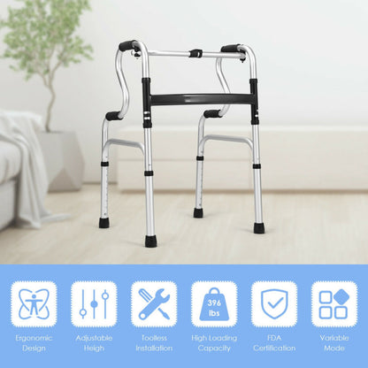 Aluminum Folding Walker with One-Button Operation