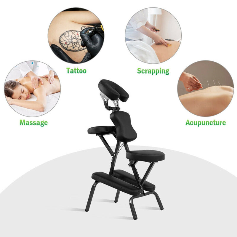 Portable PU Leather Massage Chair with Travel Bag