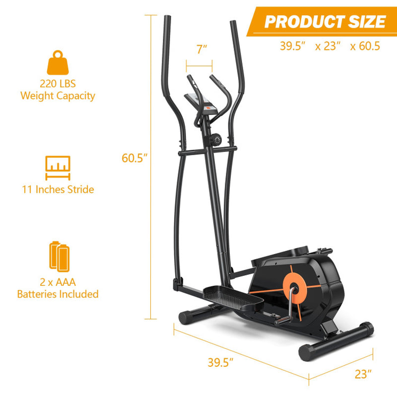 Elliptical Exercise Machine Magnetic Cross Trainer with LCD Monitor