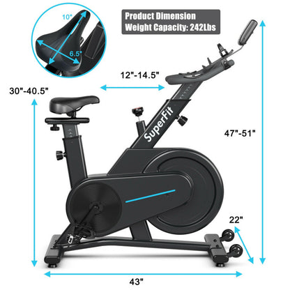 Magnetic Exercise Bike with Adjustable Seat and Handle