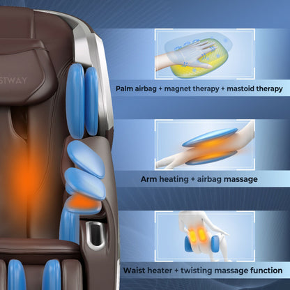 Therapy 08-Full Body Zero Gravity Massage Chair with SL Track Voice Control Heat