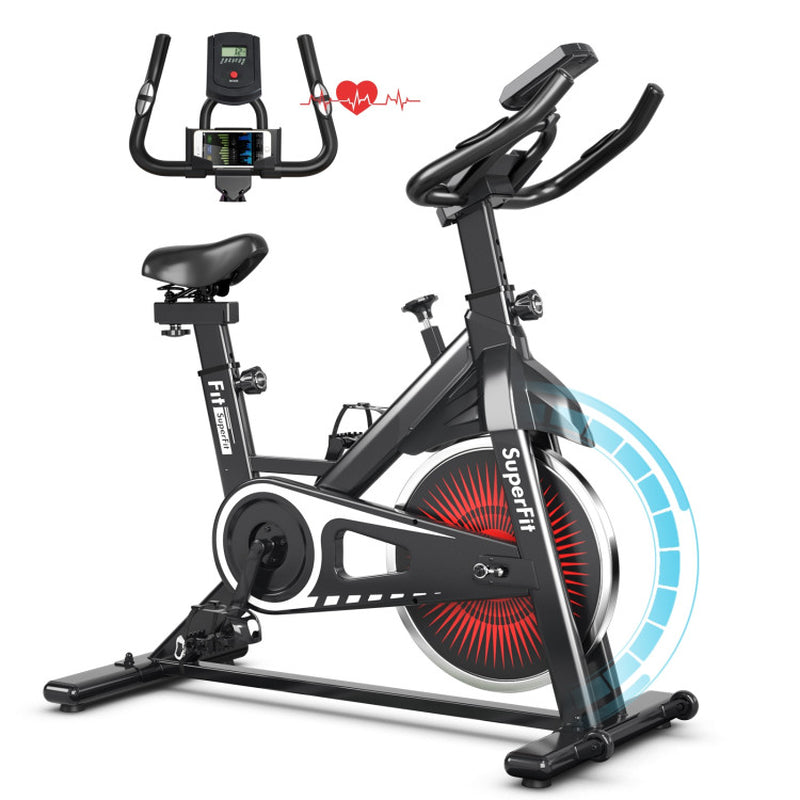 Indoor Silent Belt Drive Adjustable Resistance Cycling Stationary Bike