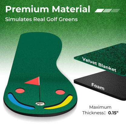 Golf Putting Green Set for Indoor Outdoor Use