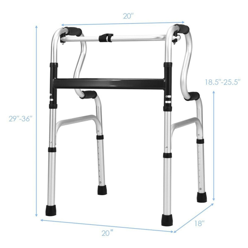 Aluminum Folding Walker with One-Button Operation