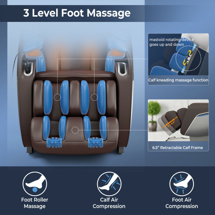 Therapy 08-Full Body Zero Gravity Massage Chair with SL Track Voice Control Heat