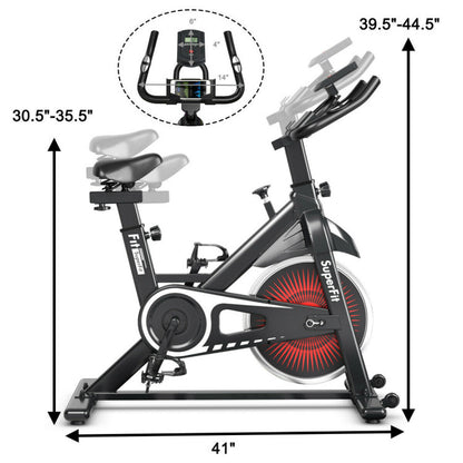 Indoor Silent Belt Drive Adjustable Resistance Cycling Stationary Bike